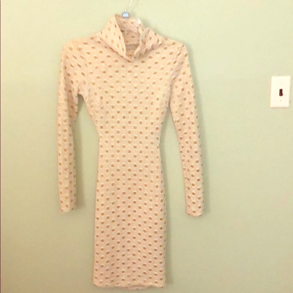 Backless turtle neck dress